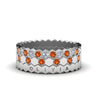 Load image into Gallery viewer, multi-stack-hexagon-diamond-eternity-band-with-orange-sapphire-in-white-gold-FD9187GSAORANGLE5-NL-WG.jpg
