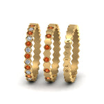 Load image into Gallery viewer, multi-stack-hexagon-diamond-eternity-band-with-orange-sapphire-in-yellow-gold-FD9187GSAORANGLE5-NL-YG.jpg

