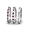 Load image into Gallery viewer, multi-stack-hexagon-diamond-eternity-band-with-pink-sapphire-in-white-gold-FD9187GSADRPIANGLE5-NL-WG.jpg