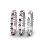 Load image into Gallery viewer, multi-stack-hexagon-diamond-eternity-band-with-pink-sapphire-in-white-gold-FD9187GSADRPIANGLE5-NL-WG.jpg
