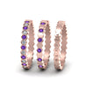 Load image into Gallery viewer, multi-stack-hexagon-diamond-eternity-band-with-purple-topaz-in-rose-gold-FD9187GVITOANGLE5-NL-RG.jpg