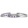 Load image into Gallery viewer, multi-stack-hexagon-diamond-eternity-band-with-purple-topaz-in-white-gold-FD9187GVITOANGLE5-NL-WG.jpg