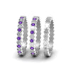 Load image into Gallery viewer, multi-stack-hexagon-diamond-eternity-band-with-purple-topaz-in-white-gold-FD9187GVITOANGLE5-NL-WG.jpg