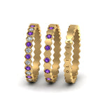 Load image into Gallery viewer, multi-stack-hexagon-diamond-eternity-band-with-purple-topaz-in-yellow-gold-FD9187GVITOANGLE5-NL-YG.jpg
