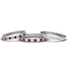 Load image into Gallery viewer, multi-stack-hexagon-diamond-eternity-band-with-ruby-in-white-gold-FD9187GRUDRANGLE5-NL-WG.jpg