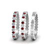 Load image into Gallery viewer, multi-stack-hexagon-diamond-eternity-band-with-ruby-in-white-gold-FD9187GRUDRANGLE5-NL-WG.jpg