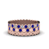 Load image into Gallery viewer, multi-stack-hexagon-diamond-eternity-band-with-sapphire-in-rose-gold-FD9187GSABLANGLE5-NL-RG.jpg
