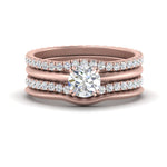 Load image into Gallery viewer, multi-stack-knife-edge-diamond-solitaire-bridal-set-in-FD9239RO-NL-RG
