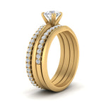 Load image into Gallery viewer, multi-stack-knife-edge-diamond-solitaire-bridal-set-in-FD9239RO-NL-YG
