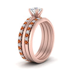 Load image into Gallery viewer, multi-stack-knife-edge-orange-sapphire-solitaire-bridal-set-in-FD9239ROGSAOR-NL-RG
