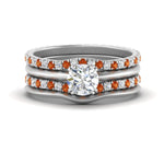 Load image into Gallery viewer, multi-stack-knife-edge-orange-sapphire-solitaire-bridal-set-in-FD9239ROGSAOR-NL-WG
