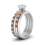 Load image into Gallery viewer, multi-stack-knife-edge-orange-sapphire-solitaire-bridal-set-in-FD9239ROGSAOR-NL-WG
