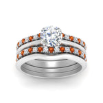 Load image into Gallery viewer, multi-stack-knife-edge-orange-sapphire-solitaire-bridal-set-in-FD9239ROGSAOR-NL-WG
