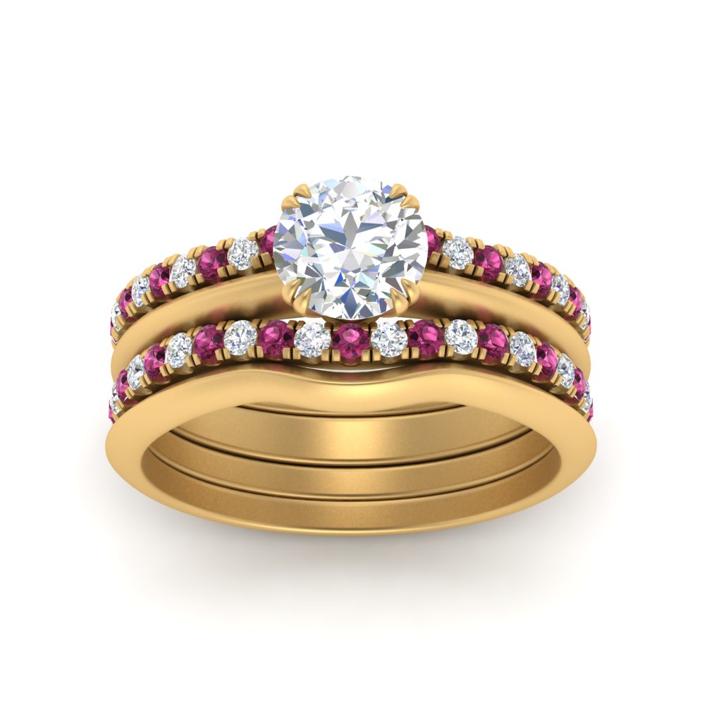 multi-stack-knife-edge-pink-sapphire-solitaire-bridal-set-in-FD9239ROGSADRPI-NL-YG