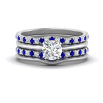 Load image into Gallery viewer, multi-stack-knife-edge-sapphire-solitaire-bridal-set-in-FD9239ROGSABL-NL-WG
