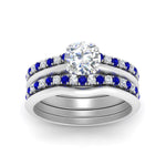 Load image into Gallery viewer, multi-stack-knife-edge-sapphire-solitaire-bridal-set-in-FD9239ROGSABL-NL-WG
