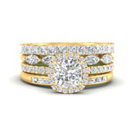 Load image into Gallery viewer, multi-stacking-halo-bridal-set-in-FD10130CU-NL-YG
