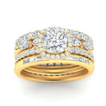 Load image into Gallery viewer, multi-stacking-halo-bridal-set-in-FD10130CU-NL-YG
