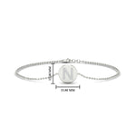 Load image into Gallery viewer, Alphabet disc diamond bracelet
