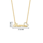 Load image into Gallery viewer, name-necklace-with-heart-in-FDPD11280-NL-YG