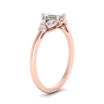 Load image into Gallery viewer, natural-emerald-cut-diamond-antique-style-engagement-ring-in-rose-gold-FDENR635EMRANGLE2-NL-RG