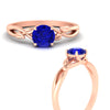 Load image into Gallery viewer, nature-inspired-round-sapphire-ring-with-leaf-vine-band-in-rose-gold-fdens11688rorgsablangle3-nl-rg.jpg?v=1777268288