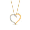 Load image into Gallery viewer, necklace-with-open-heart-diamond-pendant-in-FDPD10782-NL-YG.jpg