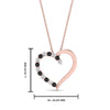 Load image into Gallery viewer, necklace-with-open-heart-diamond-pendant-with-black-diamond-in-FDPD10782-GBLACK-NL-RG.jpg