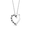 Load image into Gallery viewer, necklace-with-open-heart-diamond-pendant-with-black-diamond-in-FDPD10782-GBLACK-NL-WG.jpg