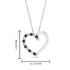 Load image into Gallery viewer, necklace-with-open-heart-diamond-pendant-with-black-diamond-in-FDPD10782-GBLACK-NL-WG.jpg