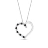 Load image into Gallery viewer, necklace-with-open-heart-diamond-pendant-with-black-diamond-in-FDPD10782-GBLACK-NL-WG.jpg