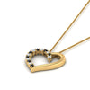 Load image into Gallery viewer, necklace-with-open-heart-diamond-pendant-with-black-diamond-in-FDPD10782-GBLACK-NL-YG.jpg