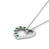 Load image into Gallery viewer, necklace-with-open-heart-diamond-pendant-with-emerald-in-FDPD10782-GEMGR-NL-WG.jpg