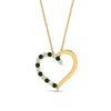 Load image into Gallery viewer, necklace-with-open-heart-diamond-pendant-with-emerald-in-FDPD10782-GEMGR-NL-YG.jpg