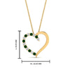 Load image into Gallery viewer, necklace-with-open-heart-diamond-pendant-with-emerald-in-FDPD10782-GEMGR-NL-YG.jpg