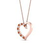 Load image into Gallery viewer, necklace-with-open-heart-diamond-pendant-with-orange-sapphire-in-FDPD10782-GSAOR-NL-RG.jpg