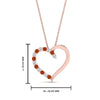 Load image into Gallery viewer, necklace-with-open-heart-diamond-pendant-with-orange-sapphire-in-FDPD10782-GSAOR-NL-RG.jpg