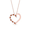 Load image into Gallery viewer, necklace-with-open-heart-diamond-pendant-with-orange-sapphire-in-FDPD10782-GSAOR-NL-RG.jpg