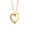 Load image into Gallery viewer, necklace-with-open-heart-diamond-pendant-with-orange-sapphire-in-FDPD10782-GSAOR-NL-YG.jpg