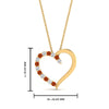 Load image into Gallery viewer, necklace-with-open-heart-diamond-pendant-with-orange-sapphire-in-FDPD10782-GSAOR-NL-YG.jpg