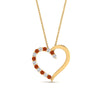 Load image into Gallery viewer, necklace-with-open-heart-diamond-pendant-with-orange-sapphire-in-FDPD10782-GSAOR-NL-YG.jpg
