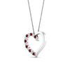 Load image into Gallery viewer, necklace-with-open-heart-diamond-pendant-with-ruby-in-FDPD10782-GRUDR-NL-WG.jpg