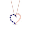 Load image into Gallery viewer, necklace-with-open-heart-diamond-pendant-with-sapphire-in-FDPD10782-GSABL-NL-RG.jpg