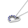 Load image into Gallery viewer, necklace-with-open-heart-diamond-pendant-with-sapphire-in-FDPD10782-GSABL-NL-WG.jpg