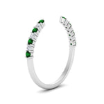 Load image into Gallery viewer, negative-space-stacking-ring-for-solitaire-ring-with-emerald-in-white-gold-FD9992B1GEMGR-NL-WG.jpg
