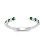 Load image into Gallery viewer, negative-space-stacking-ring-for-solitaire-ring-with-emerald-in-white-gold-FD9992B1GEMGR-NL-WG.jpg
