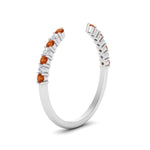 Load image into Gallery viewer, negative-space-stacking-ring-for-solitaire-ring-with-orange-sapphire-in-white-gold-FD9992B1GSAOR-NL-WG.jpg
