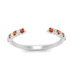 Load image into Gallery viewer, negative-space-stacking-ring-for-solitaire-ring-with-orange-sapphire-in-white-gold-FD9992B1GSAOR-NL-WG.jpg
