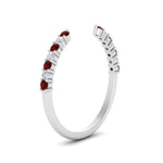 Load image into Gallery viewer, negative-space-stacking-ring-for-solitaire-ring-with-ruby-in-white-gold-FD9992B1GRUDR-NL-WG.jpg
