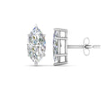 Thumbnail 80 - Marquise Diamond 6 Prong Stud Earrings